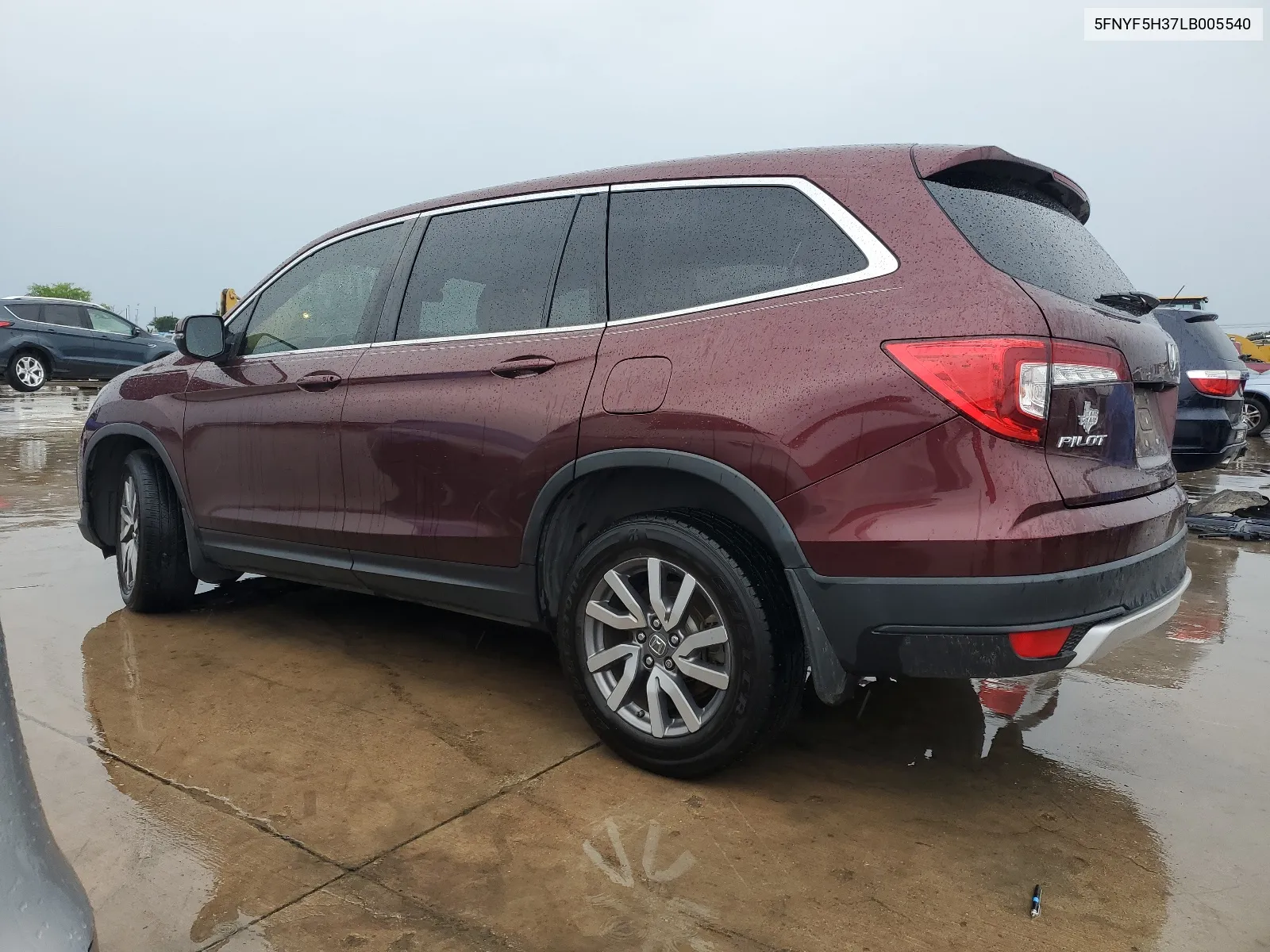 2020 Honda Pilot Ex VIN: 5FNYF5H37LB005540 Lot: 55161534