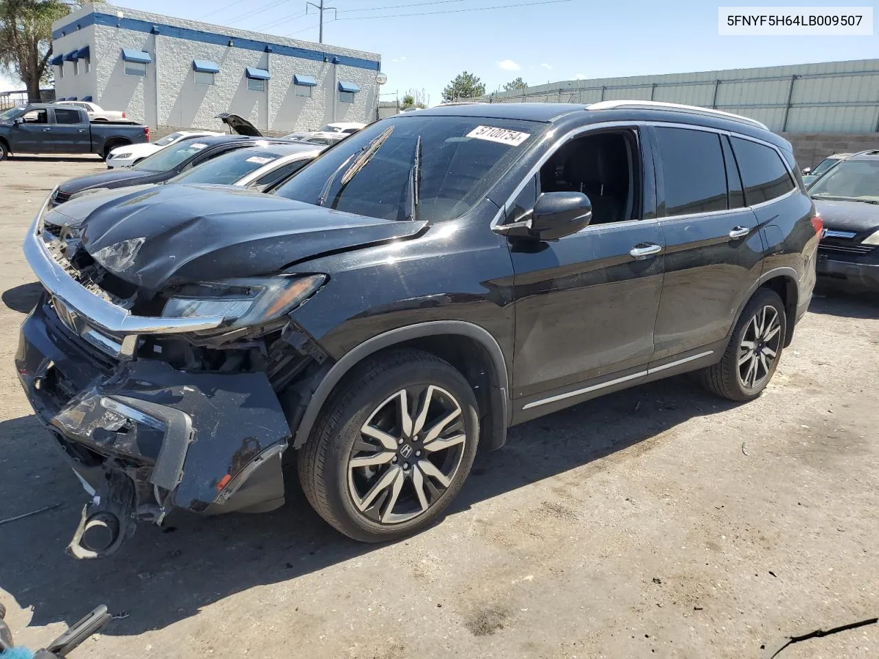 2020 Honda Pilot Touring VIN: 5FNYF5H64LB009507 Lot: 57100754