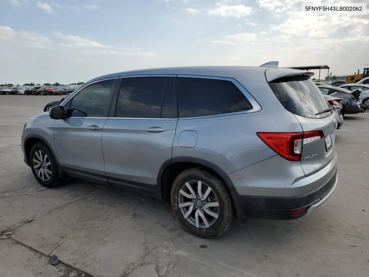 2020 Honda Pilot Exl VIN: 5FNYF5H43LB002062 Lot: 61926334