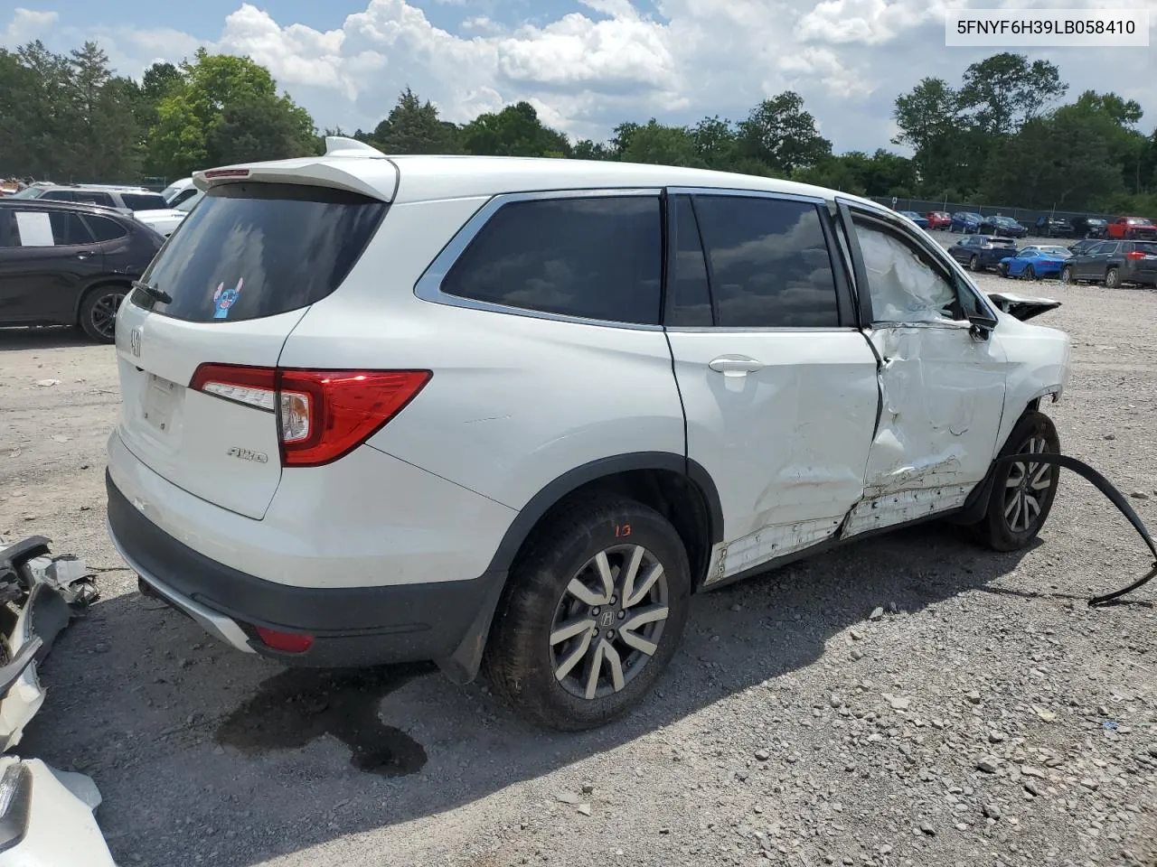 2020 Honda Pilot Ex VIN: 5FNYF6H39LB058410 Lot: 62035254