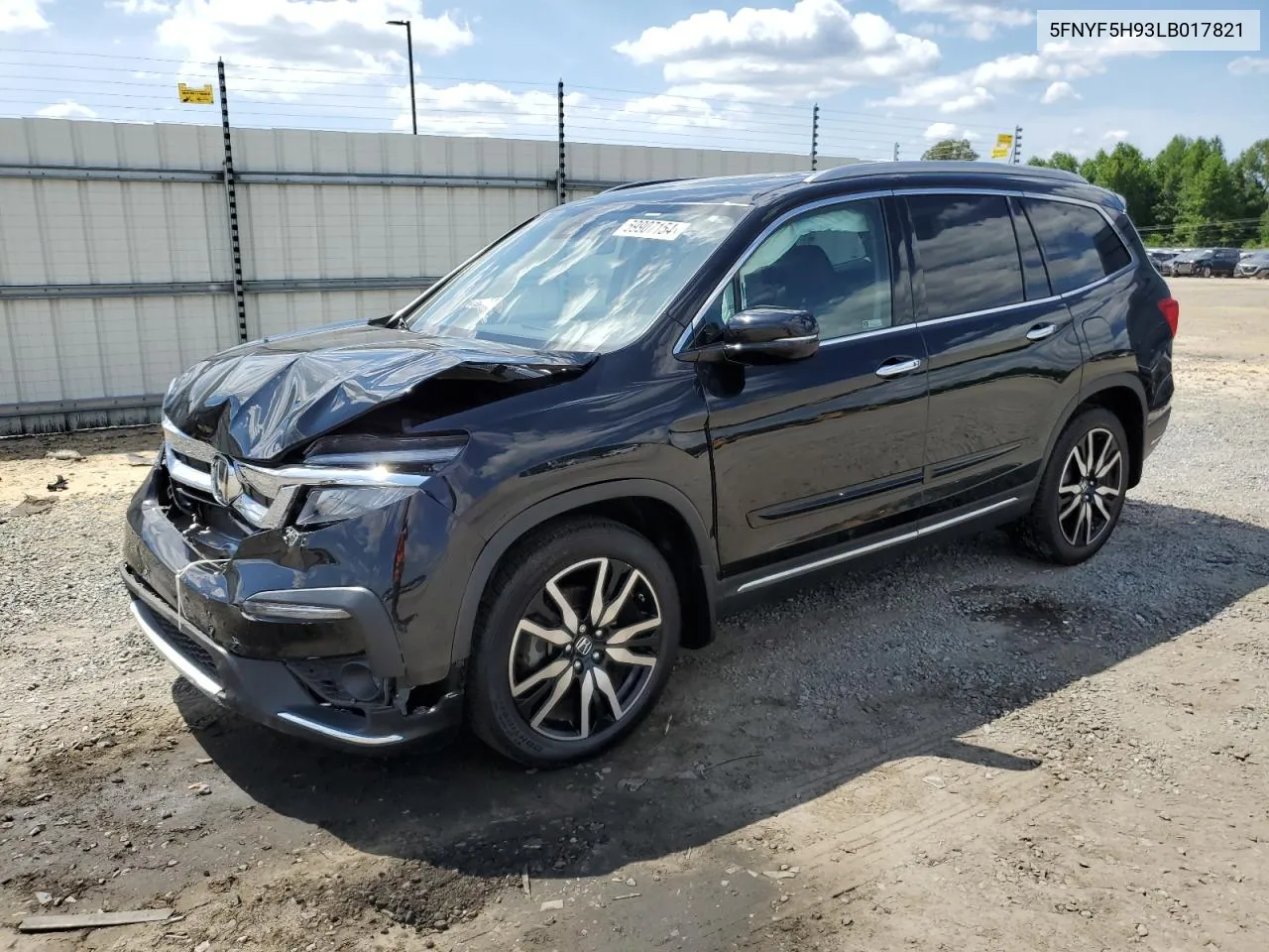 2020 Honda Pilot Touring VIN: 5FNYF5H93LB017821 Lot: 63878314