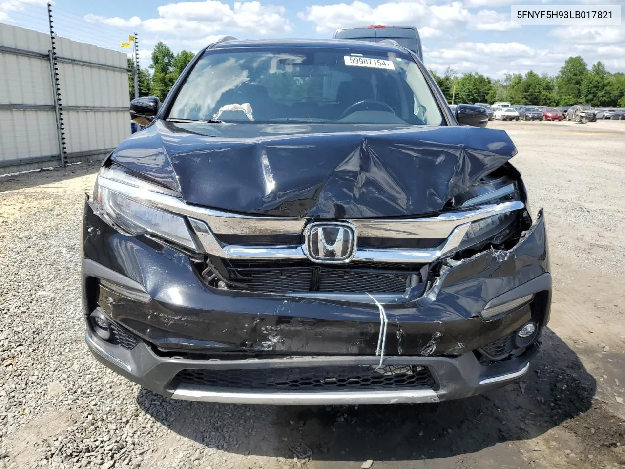 2020 Honda Pilot Touring VIN: 5FNYF5H93LB017821 Lot: 63878314