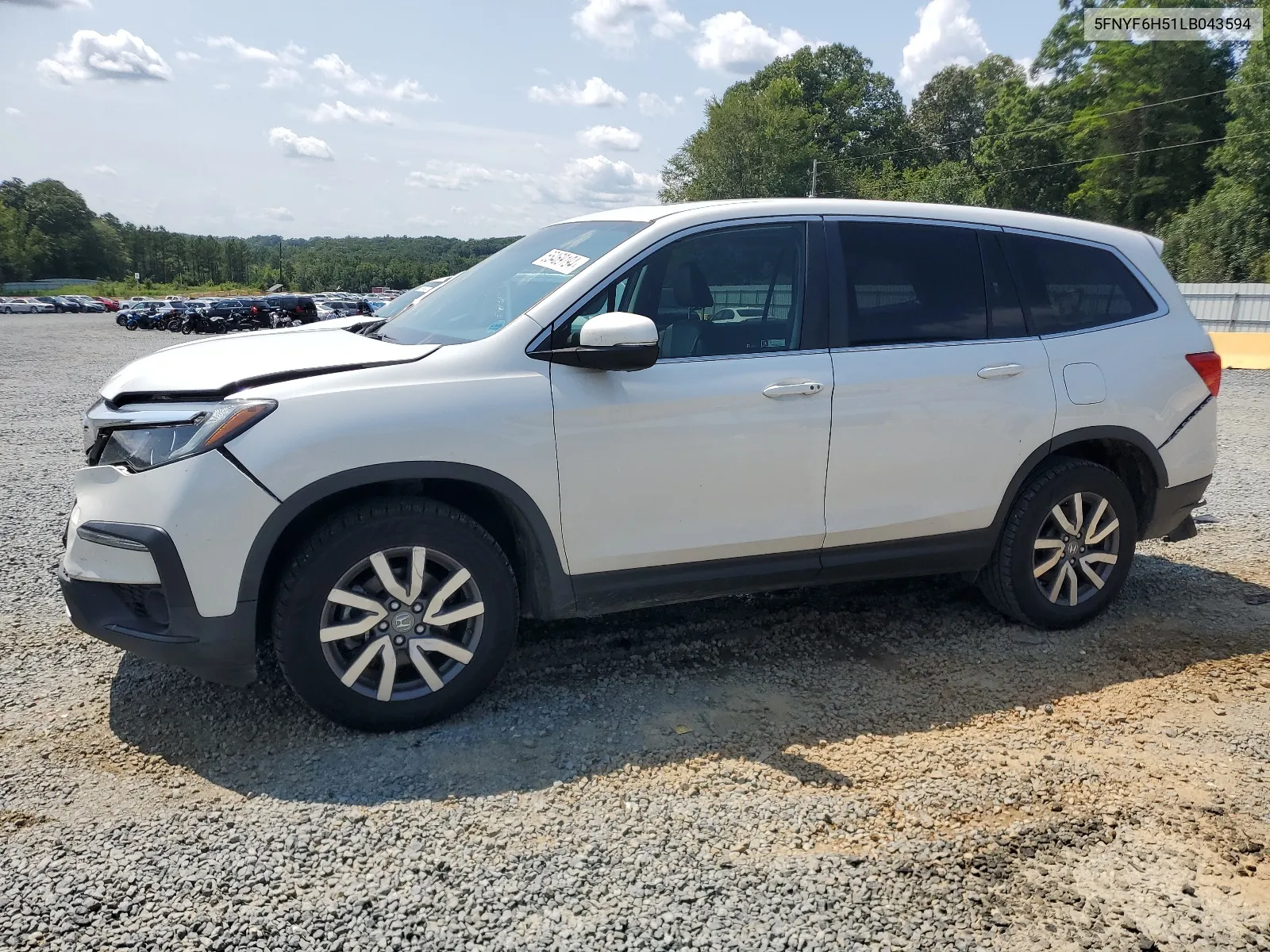 2020 Honda Pilot Exl VIN: 5FNYF6H51LB043594 Lot: 65469194