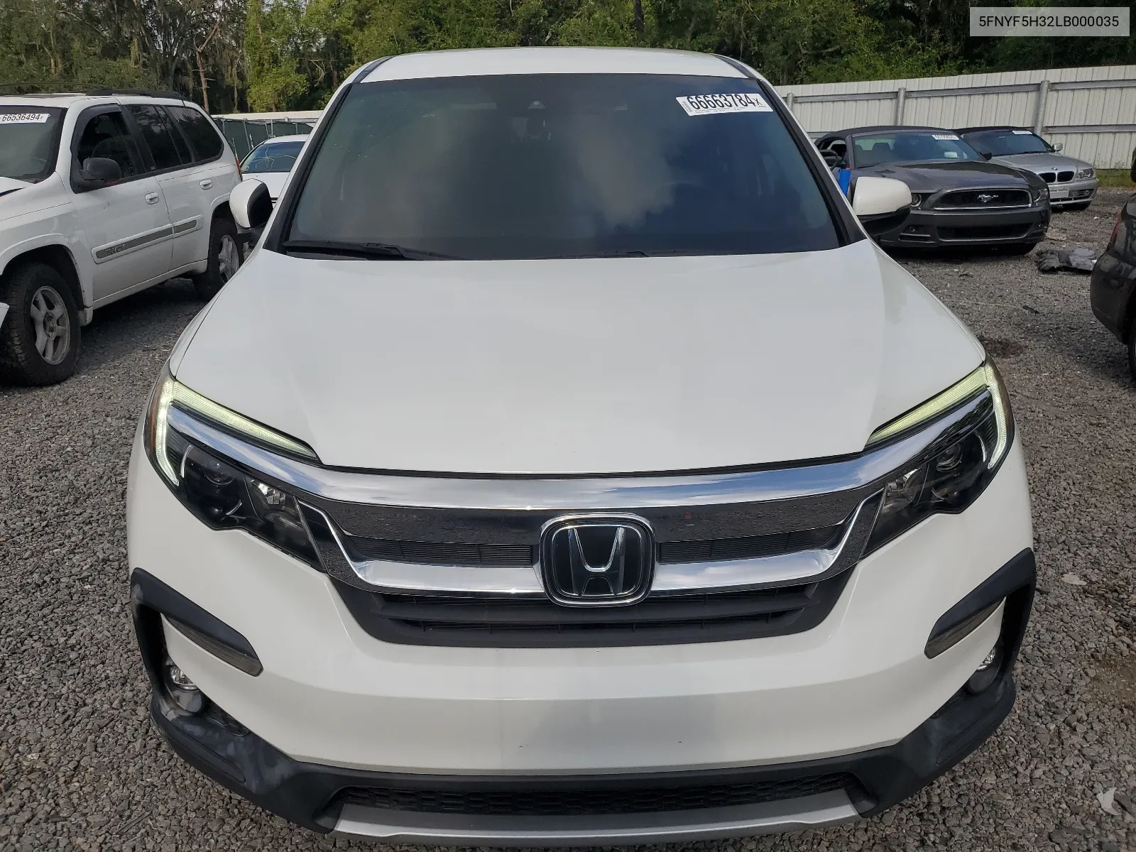 2020 Honda Pilot Ex VIN: 5FNYF5H32LB000035 Lot: 66663784