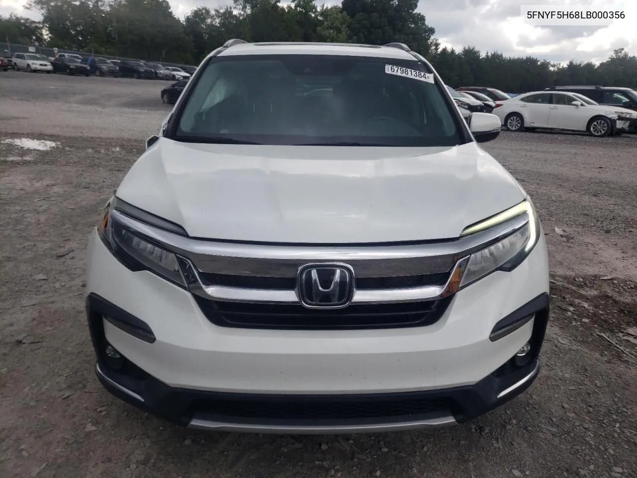 2020 Honda Pilot Touring VIN: 5FNYF5H68LB000356 Lot: 67981384