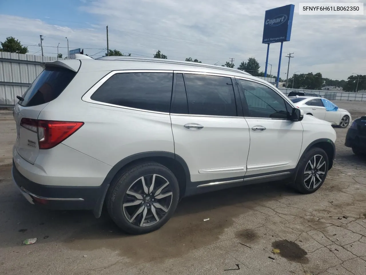 2020 Honda Pilot Touring VIN: 5FNYF6H61LB062350 Lot: 68754364