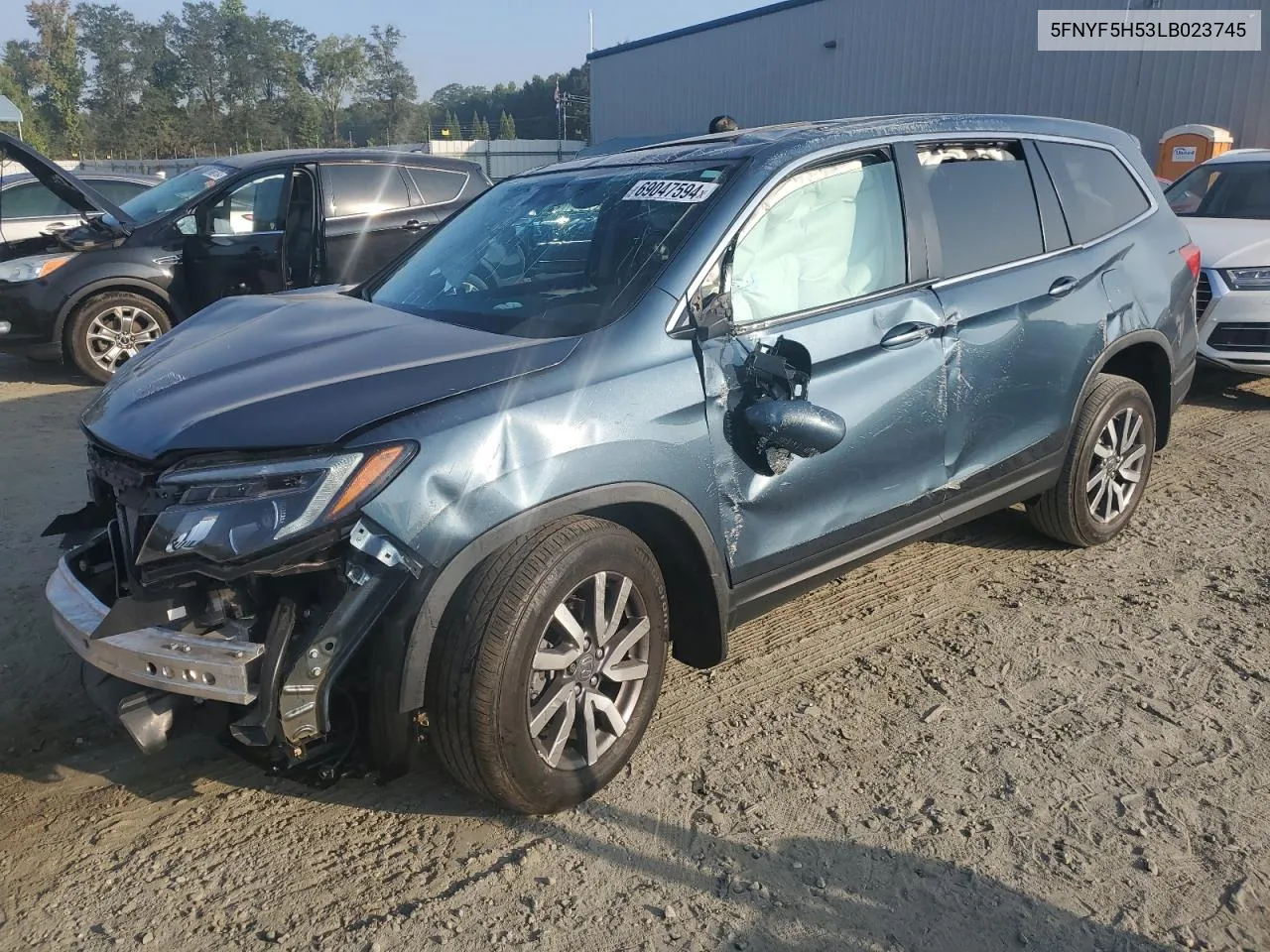 2020 Honda Pilot Exl VIN: 5FNYF5H53LB023745 Lot: 69047594