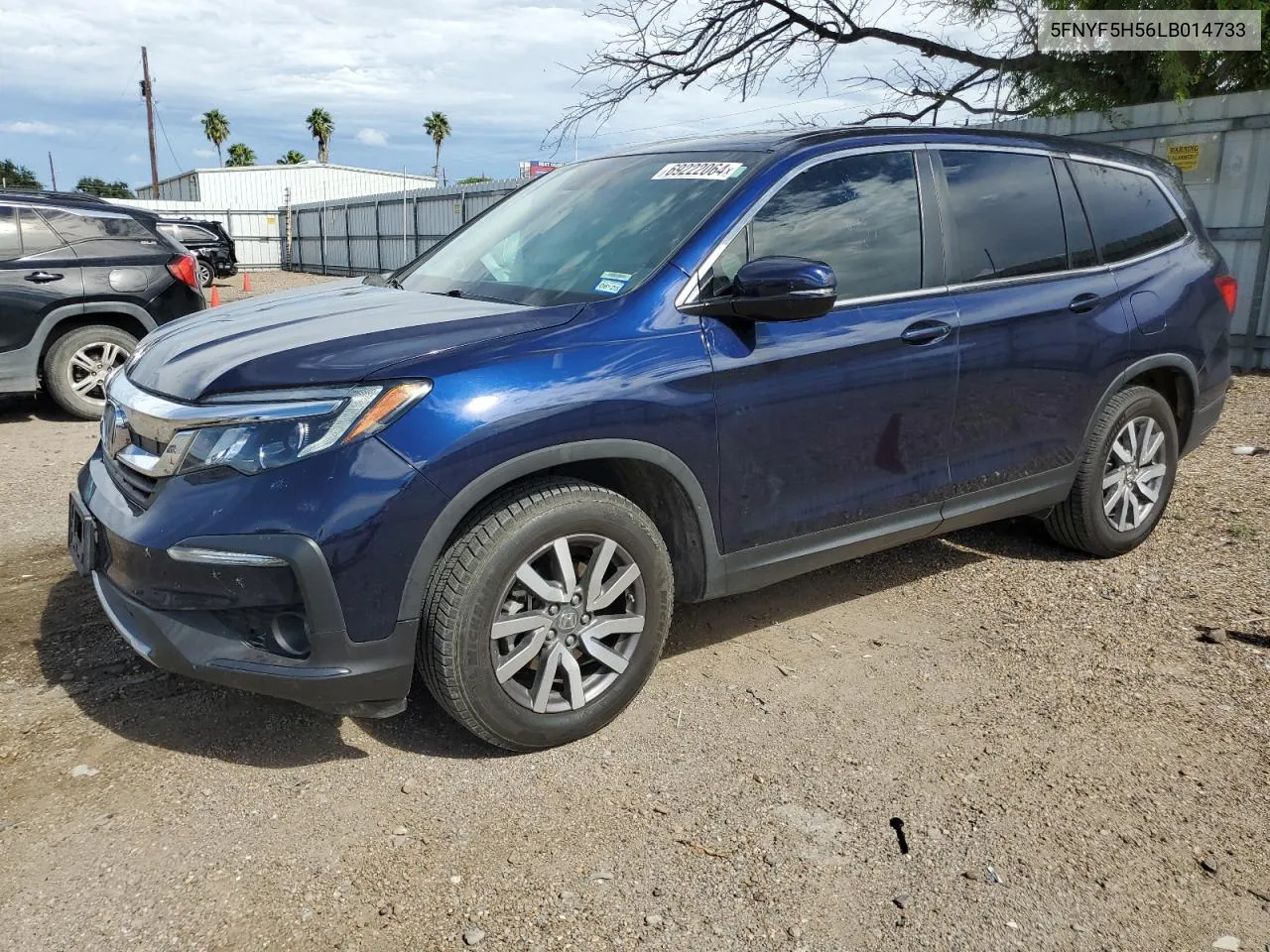 5FNYF5H56LB014733 2020 Honda Pilot Exl