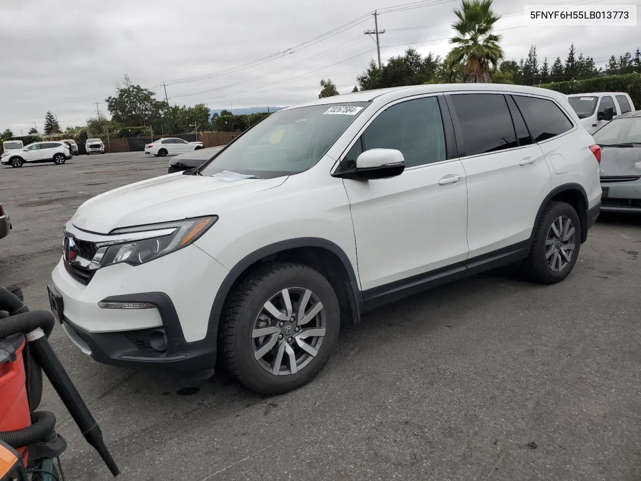 2020 Honda Pilot Exl VIN: 5FNYF6H55LB013773 Lot: 70267584