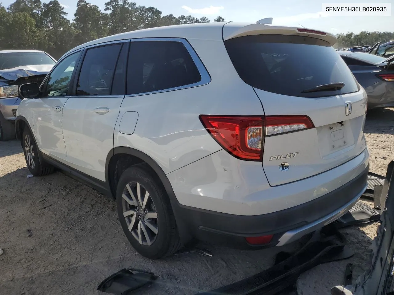 2020 Honda Pilot Ex VIN: 5FNYF5H36LB020935 Lot: 70695744