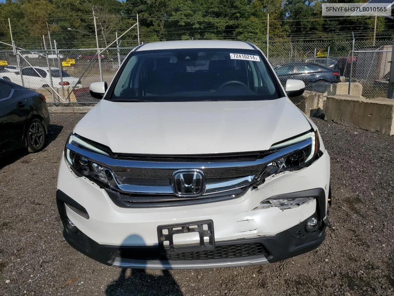 2020 Honda Pilot Ex VIN: 5FNYF6H37LB010565 Lot: 72410214