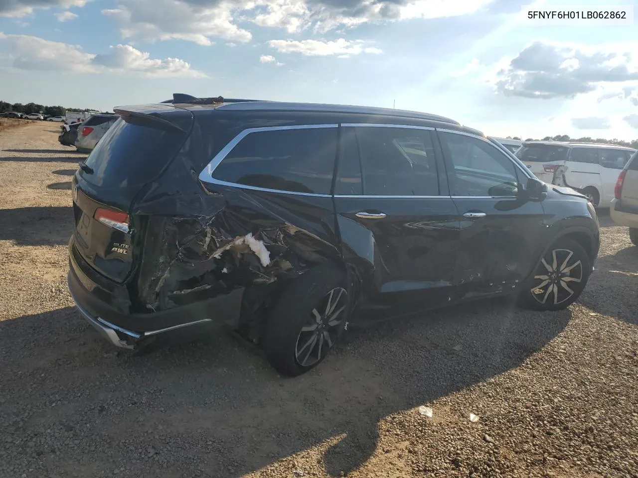 2020 Honda Pilot Elite VIN: 5FNYF6H01LB062862 Lot: 73523444