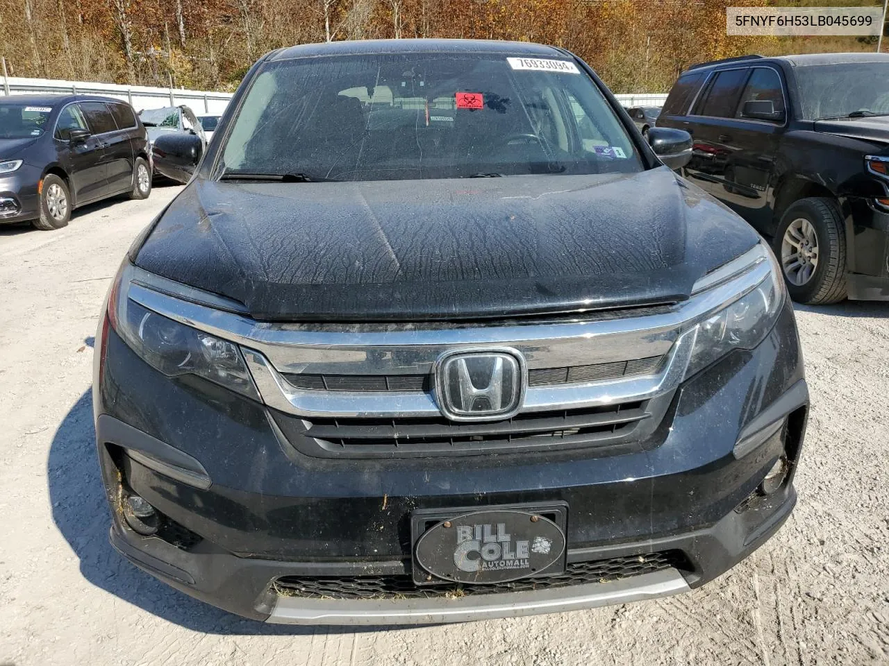 2020 Honda Pilot Exl VIN: 5FNYF6H53LB045699 Lot: 76933094