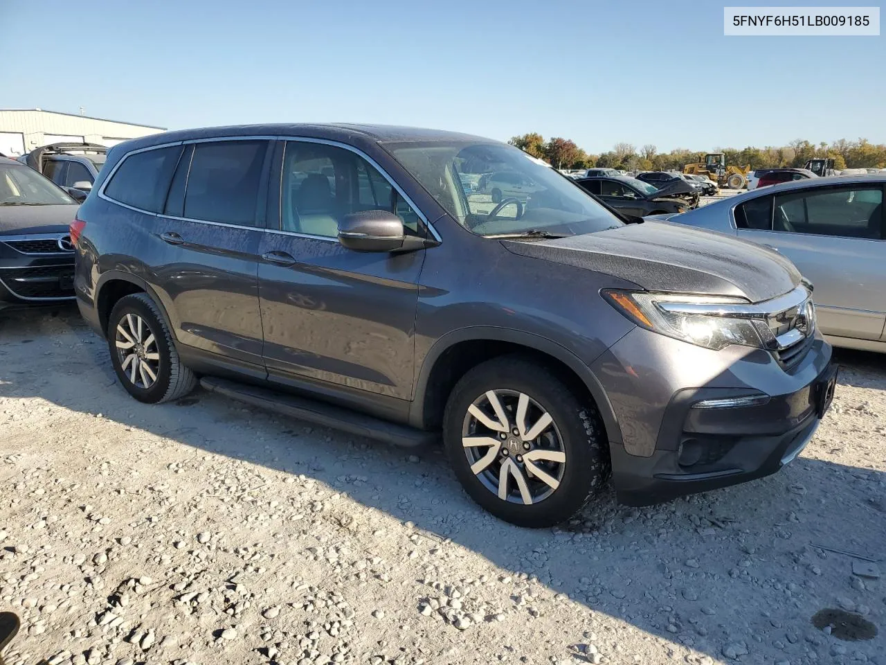 2020 Honda Pilot Exl VIN: 5FNYF6H51LB009185 Lot: 77221844