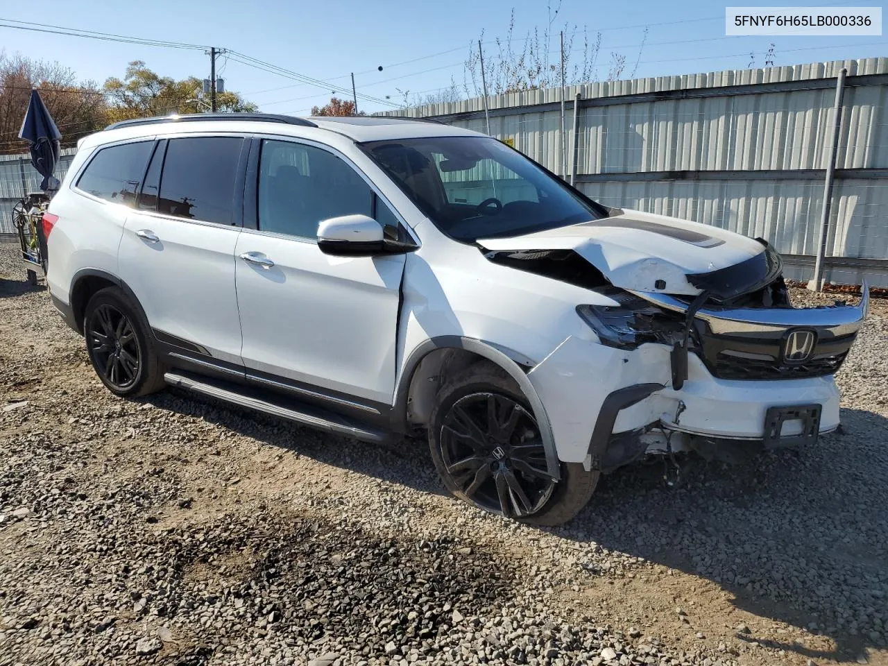 2020 Honda Pilot Touring VIN: 5FNYF6H65LB000336 Lot: 77277674