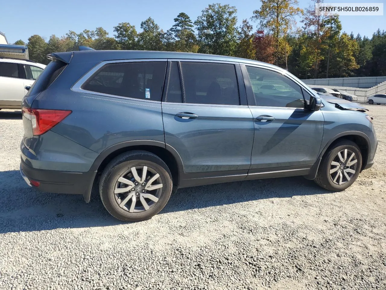 2020 Honda Pilot Exl VIN: 5FNYF5H50LB026859 Lot: 77582784