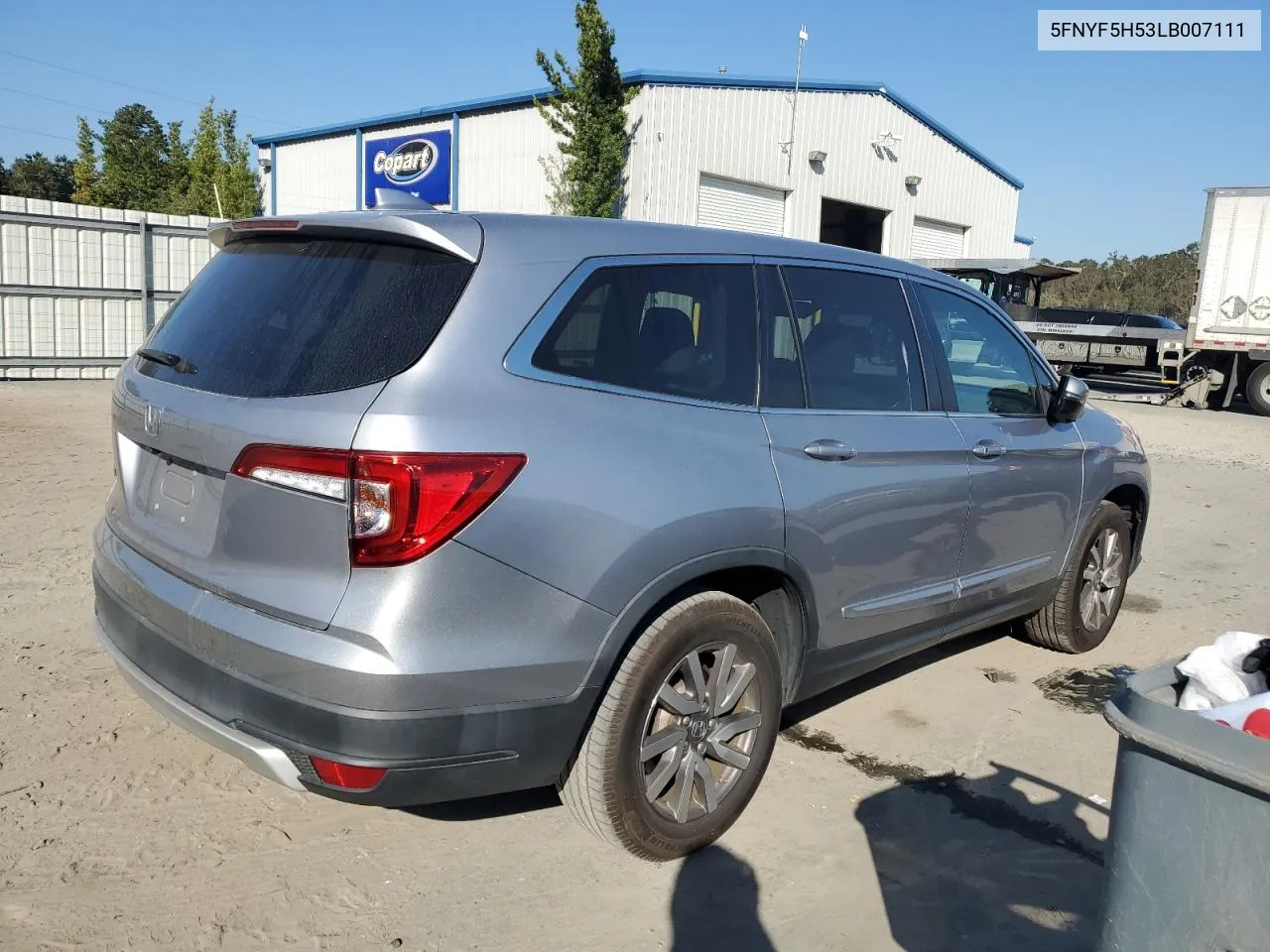 2020 Honda Pilot Exl VIN: 5FNYF5H53LB007111 Lot: 77738004