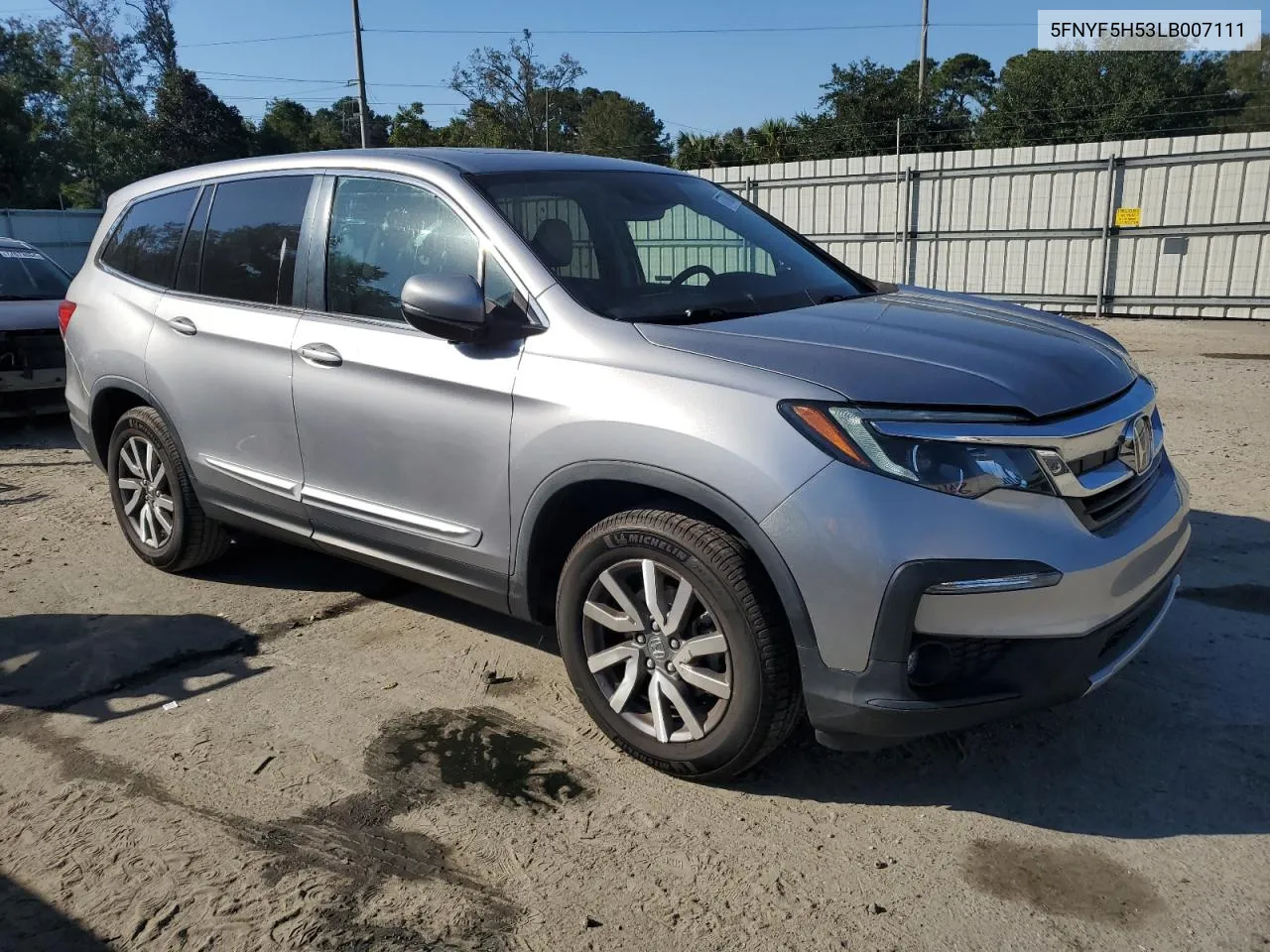 2020 Honda Pilot Exl VIN: 5FNYF5H53LB007111 Lot: 77738004