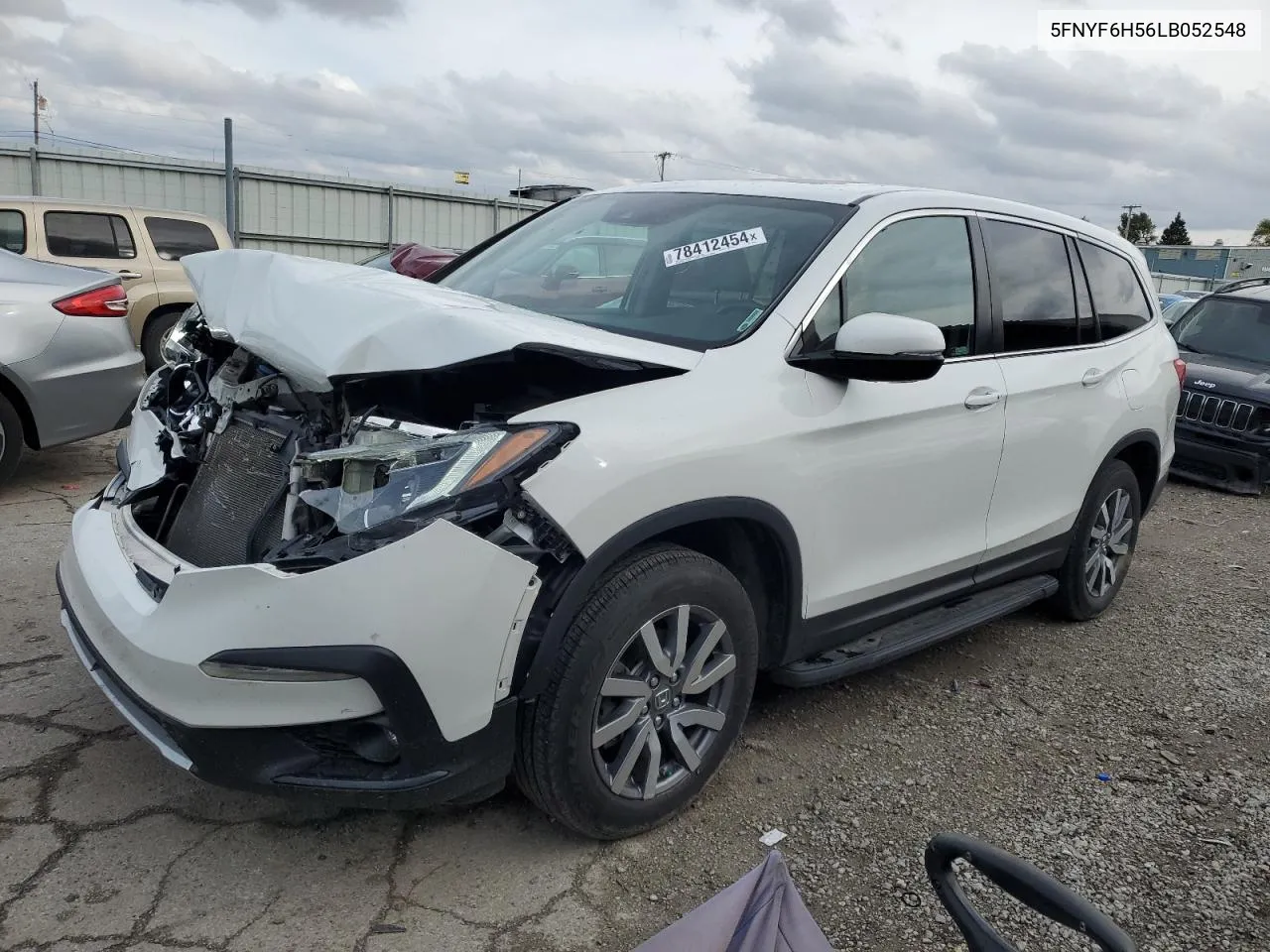 2020 Honda Pilot Exl VIN: 5FNYF6H56LB052548 Lot: 78412454