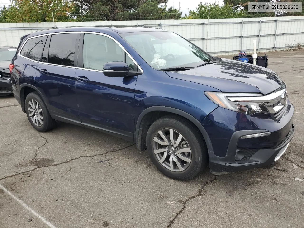 2020 Honda Pilot Exl VIN: 5FNYF6H59LB038630 Lot: 78447664