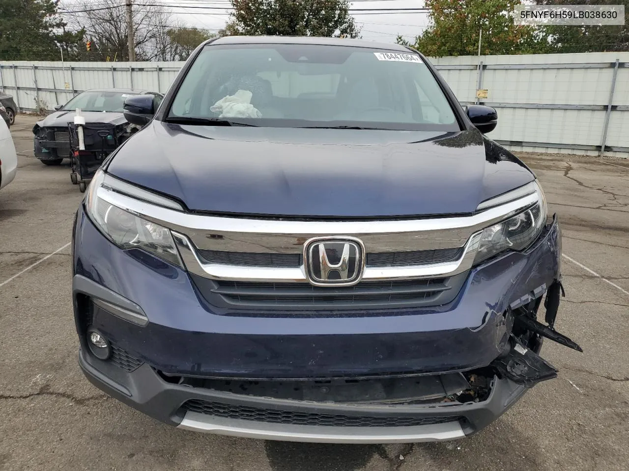 2020 Honda Pilot Exl VIN: 5FNYF6H59LB038630 Lot: 78447664