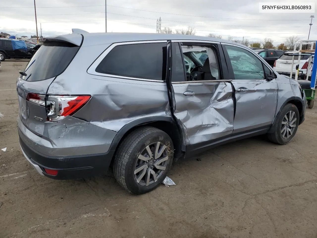 2020 Honda Pilot Ex VIN: 5FNYF6H3XLB060893 Lot: 78711524