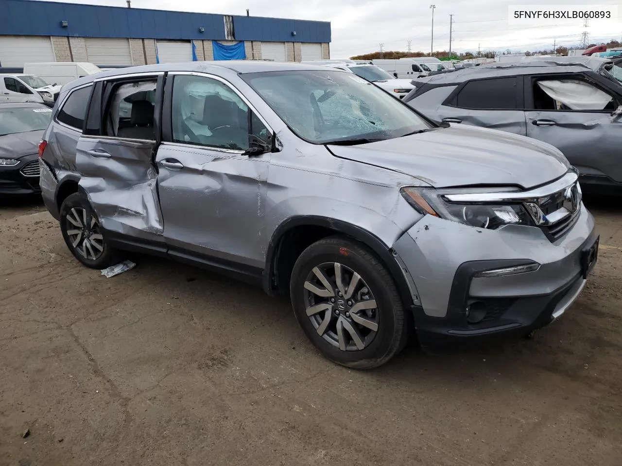 2020 Honda Pilot Ex VIN: 5FNYF6H3XLB060893 Lot: 78711524