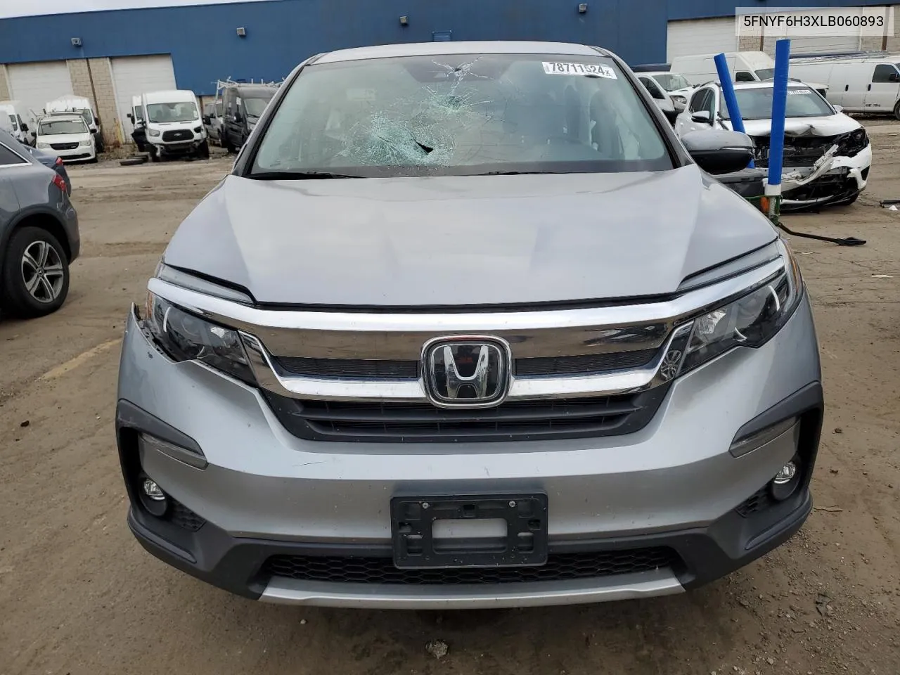 2020 Honda Pilot Ex VIN: 5FNYF6H3XLB060893 Lot: 78711524