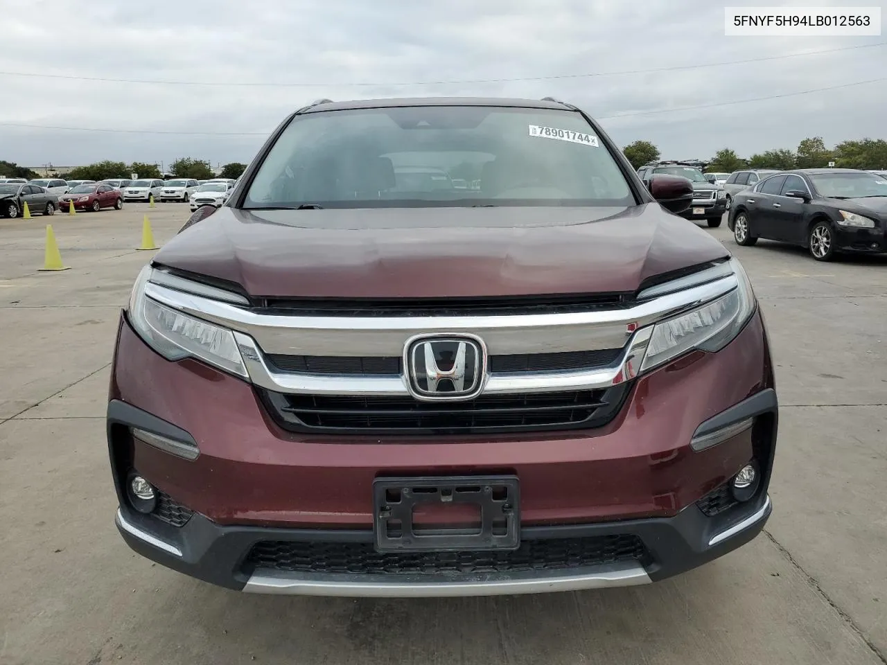 2020 Honda Pilot Touring VIN: 5FNYF5H94LB012563 Lot: 78901744