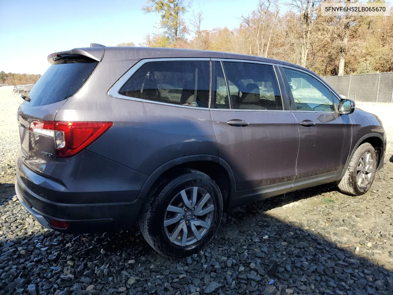 2020 Honda Pilot Exl VIN: 5FNYF6H52LB065670 Lot: 79405294