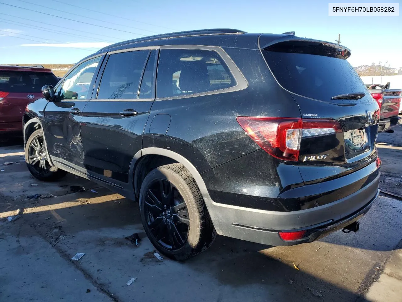 2020 Honda Pilot Black VIN: 5FNYF6H70LB058282 Lot: 80143624