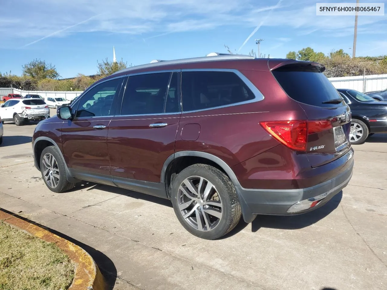 2020 Honda Pilot Elite VIN: 5FNYF6H00HB065467 Lot: 80170904