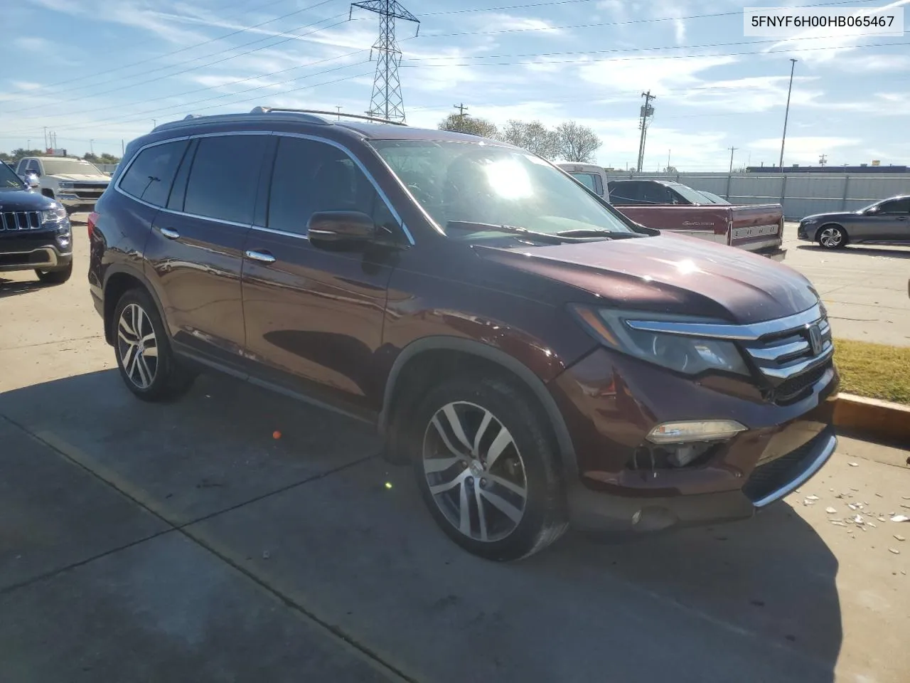 2020 Honda Pilot Elite VIN: 5FNYF6H00HB065467 Lot: 80170904