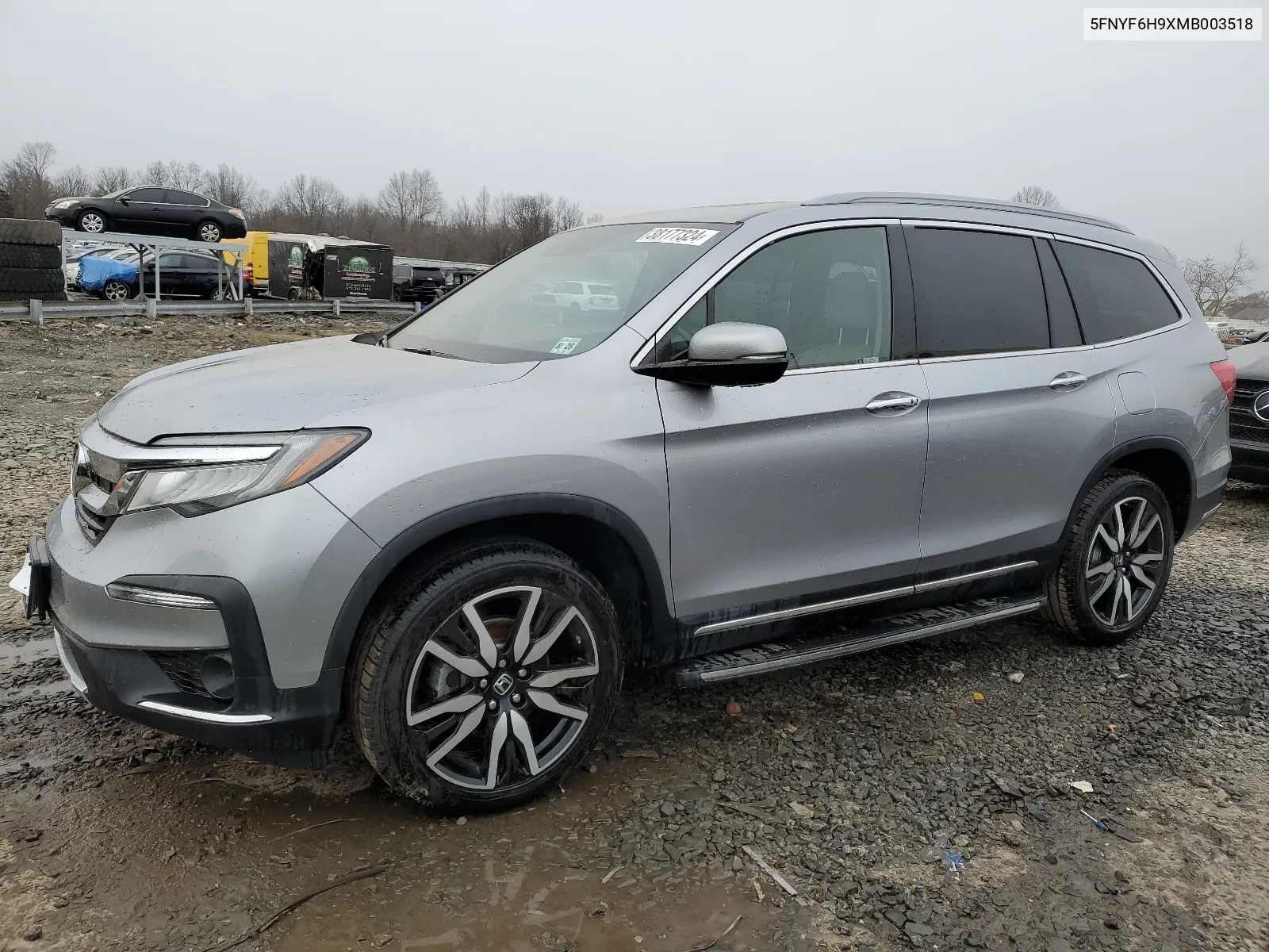 2021 Honda Pilot Touring VIN: 5FNYF6H9XMB003518 Lot: 38177324