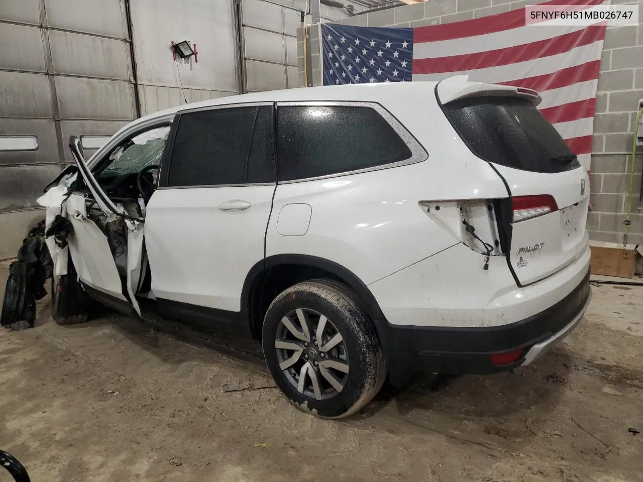 2021 Honda Pilot Exl VIN: 5FNYF6H51MB026747 Lot: 39077284