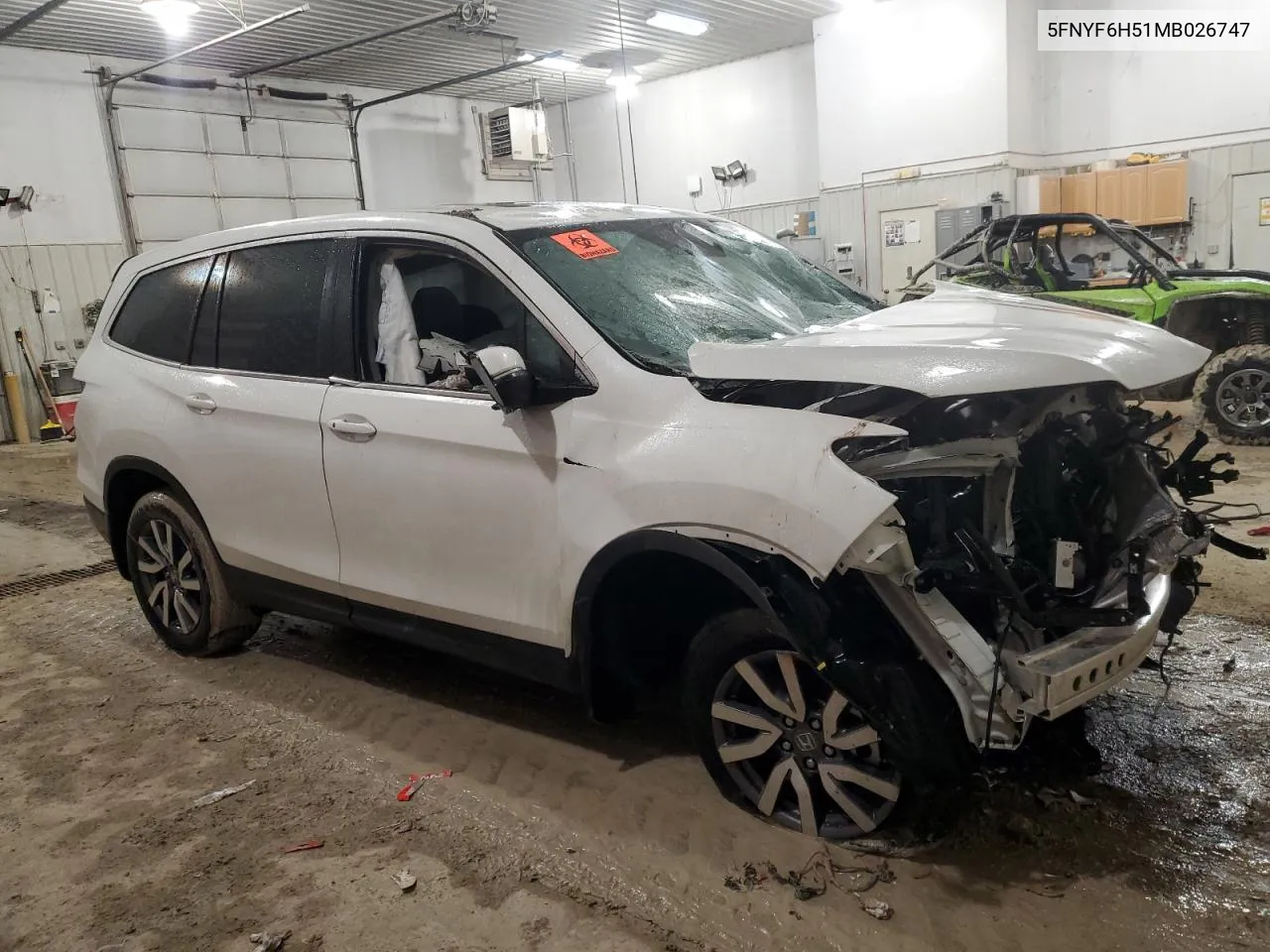 2021 Honda Pilot Exl VIN: 5FNYF6H51MB026747 Lot: 39077284