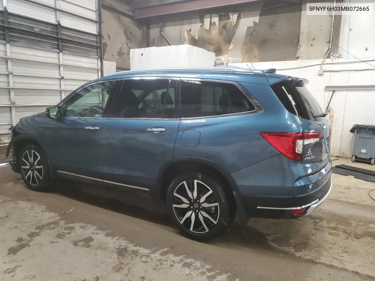 2021 Honda Pilot Elite VIN: 5FNYF6H03MB072665 Lot: 53835464