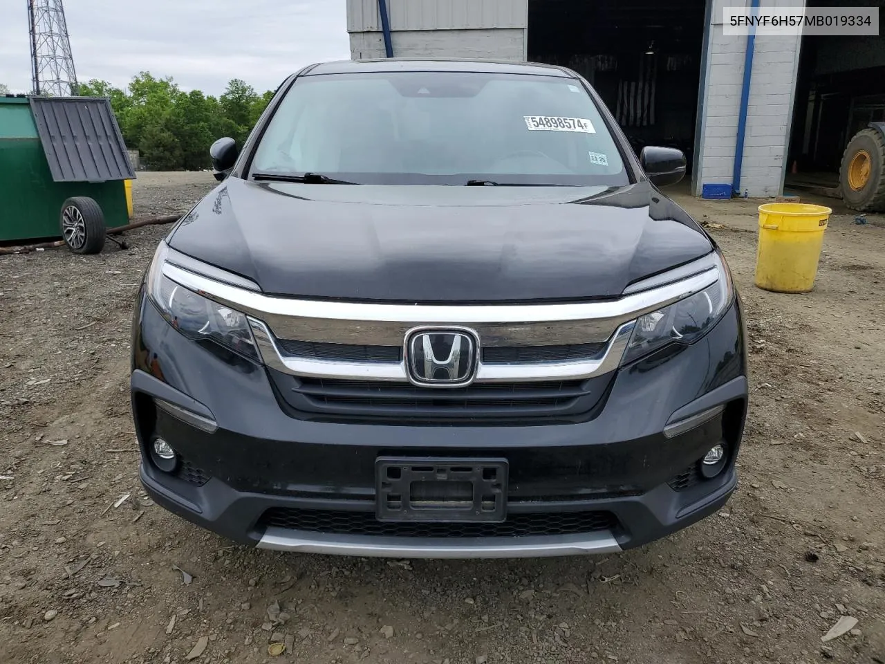 2021 Honda Pilot Exl VIN: 5FNYF6H57MB019334 Lot: 54898574