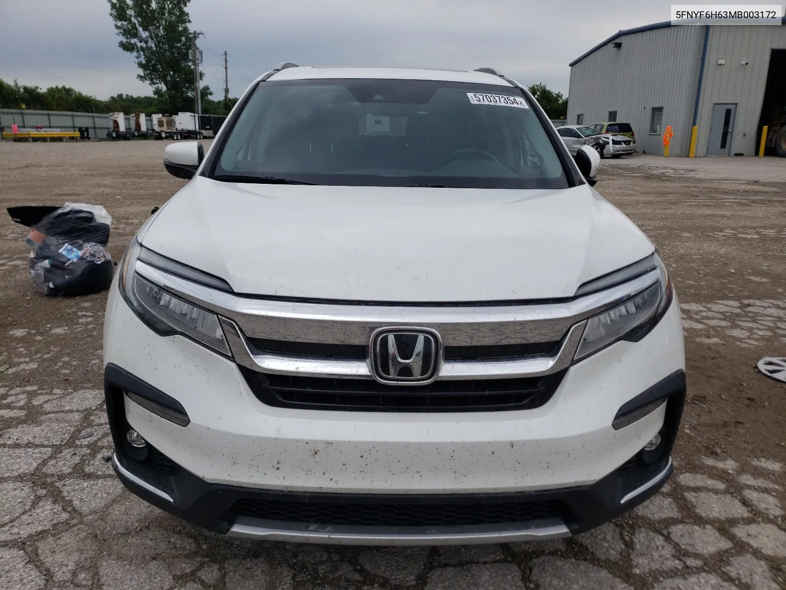 2021 Honda Pilot Touring VIN: 5FNYF6H63MB003172 Lot: 57037354