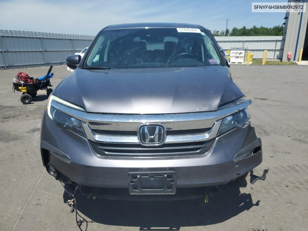 2021 Honda Pilot Exl VIN: 5FNYF6H58MB092972 Lot: 57445394