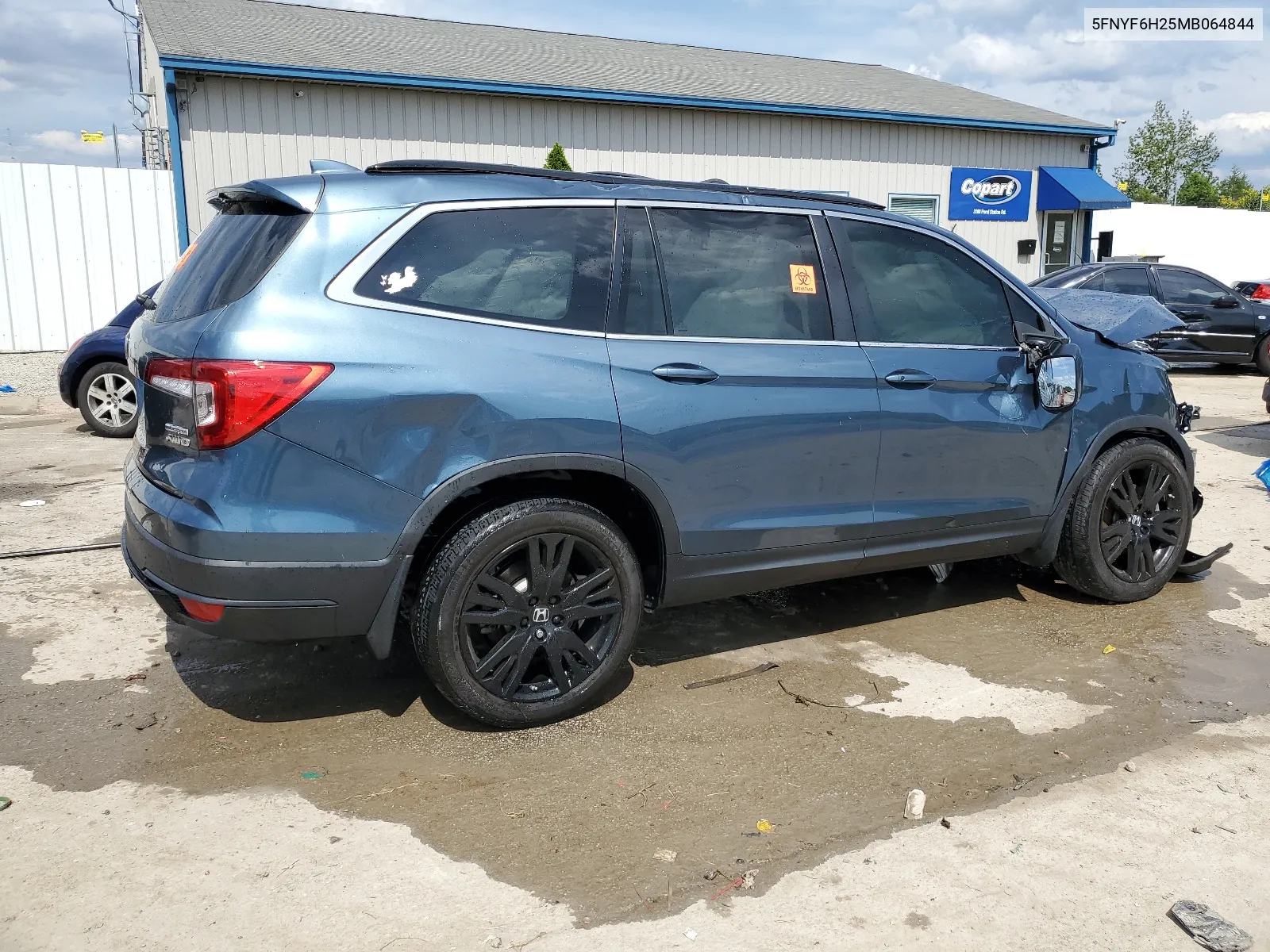 2021 Honda Pilot Se VIN: 5FNYF6H25MB064844 Lot: 63836084