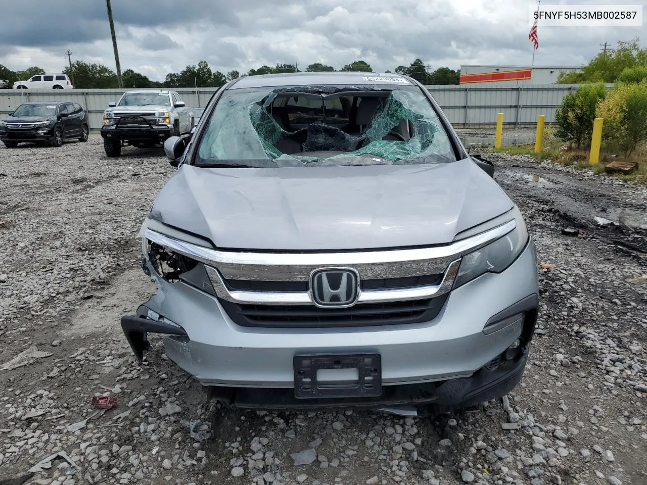 2021 Honda Pilot Exl VIN: 5FNYF5H53MB002587 Lot: 64229854