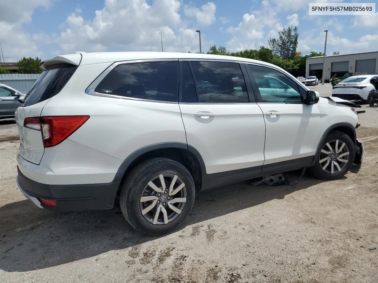 2021 Honda Pilot Exl VIN: 5FNYF5H57MB025693 Lot: 64769994