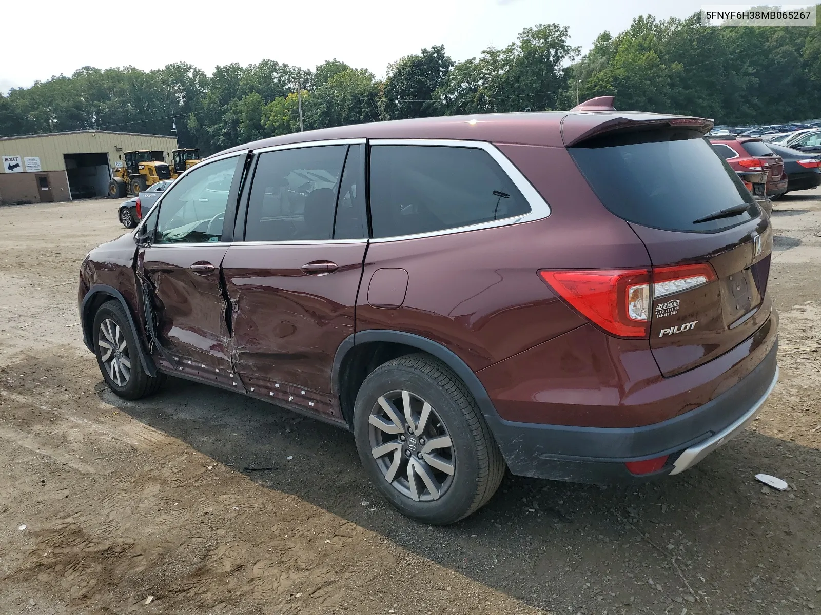 2021 Honda Pilot Ex VIN: 5FNYF6H38MB065267 Lot: 65021144