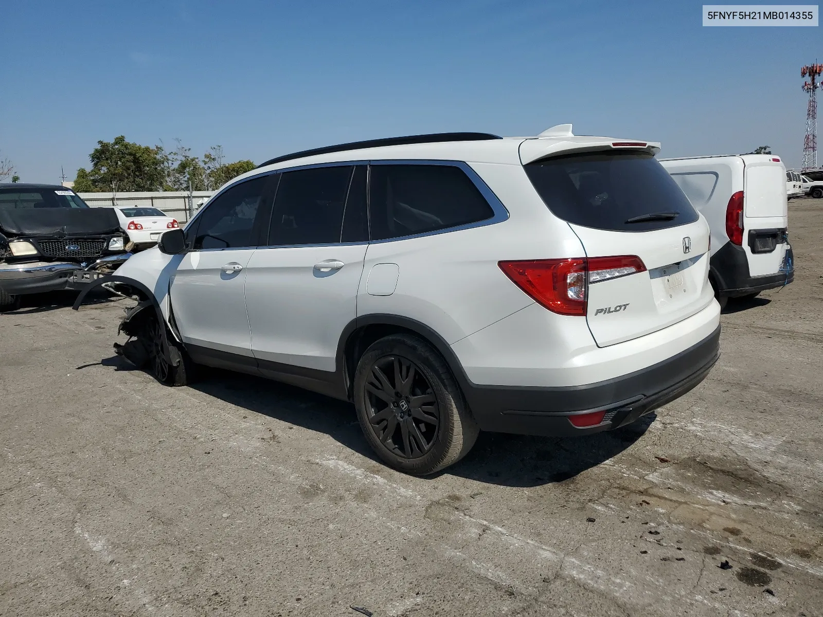 2021 Honda Pilot Se VIN: 5FNYF5H21MB014355 Lot: 65484914