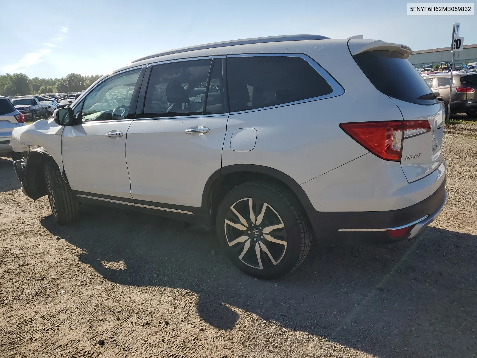 2021 Honda Pilot Touring VIN: 5FNYF6H62MB059832 Lot: 66160364