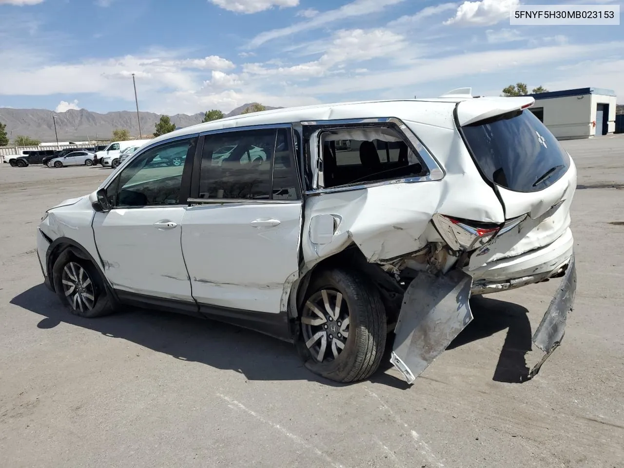 2021 Honda Pilot Ex VIN: 5FNYF5H30MB023153 Lot: 66436094