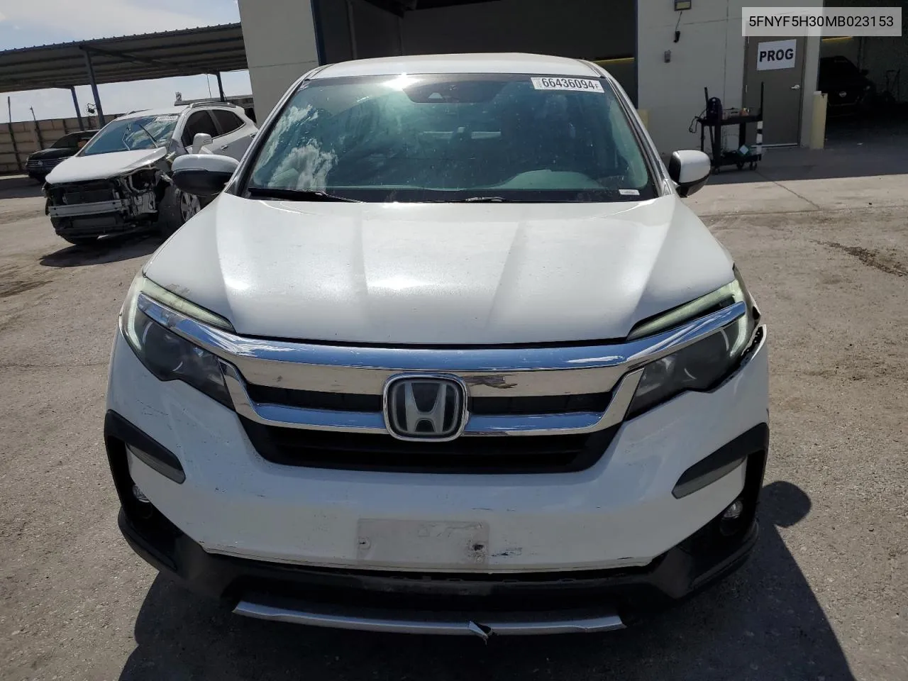 2021 Honda Pilot Ex VIN: 5FNYF5H30MB023153 Lot: 66436094