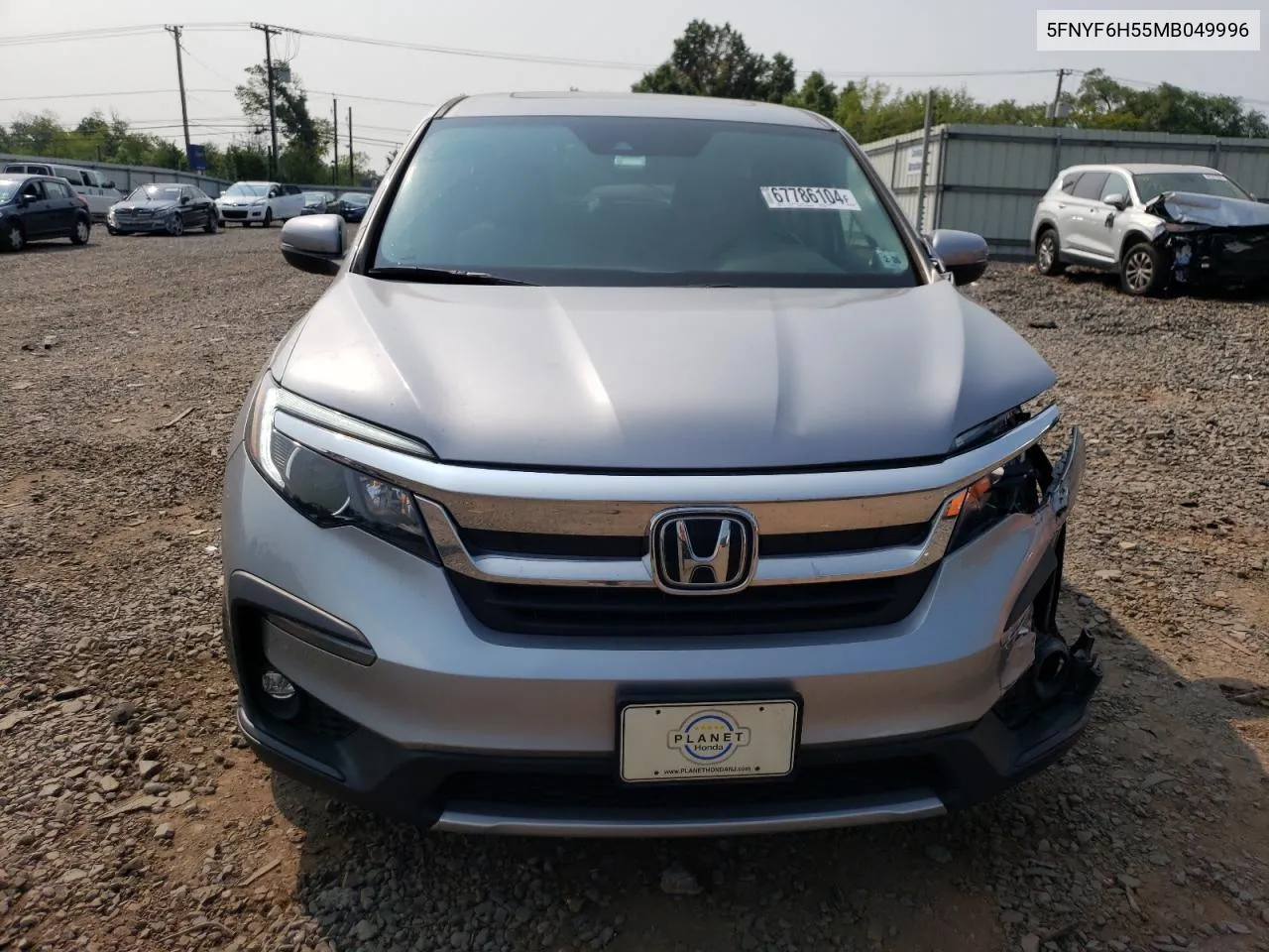 2021 Honda Pilot Exl VIN: 5FNYF6H55MB049996 Lot: 67786104