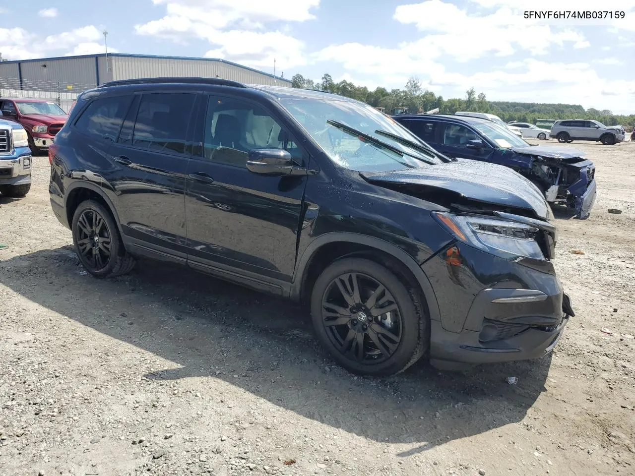 2021 Honda Pilot Black VIN: 5FNYF6H74MB037159 Lot: 68045664